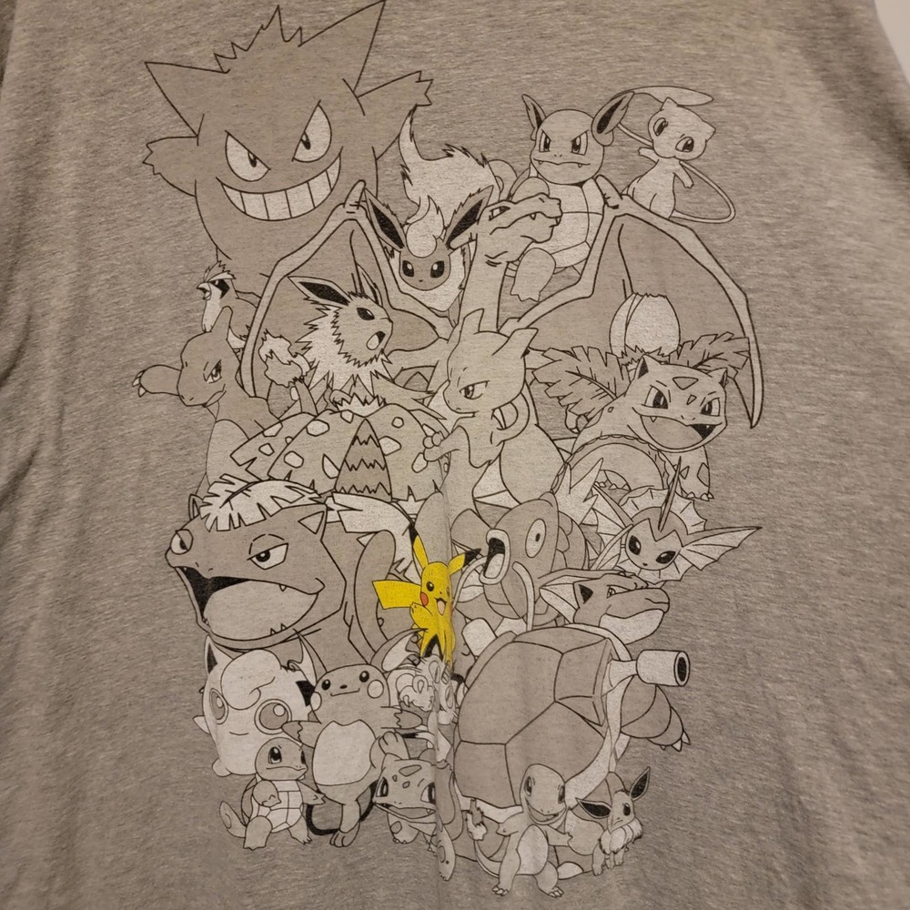 Pokemon Gray Graphic T Shirt XXL - Picture 3 of 4